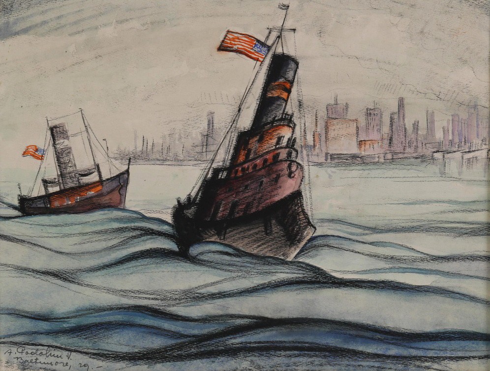 Podolini - Volkmann Artúr (1891 - 1943): Baltimore-i gőzhajók,1929
