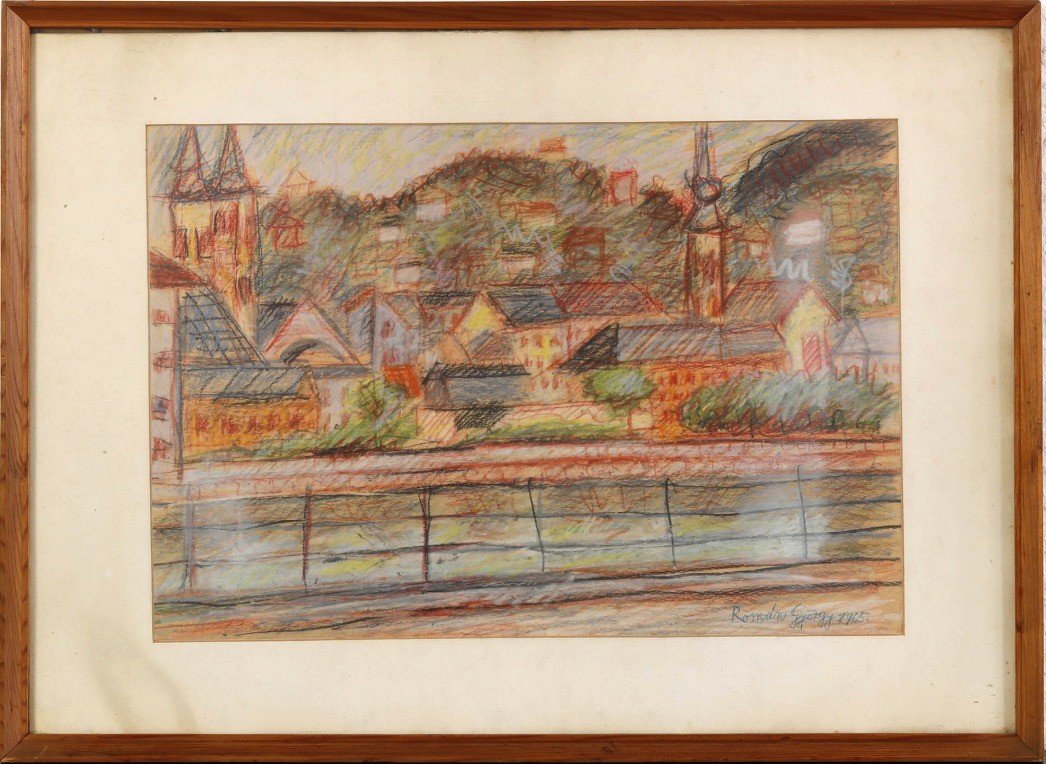 Román György (1903 - 1981): Budai látkép, 1965 - Image 2