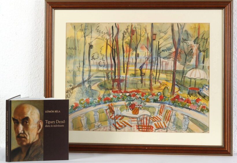 Tipary Dezső (1887 - 1967): Kilátás a teraszról + a könyv
