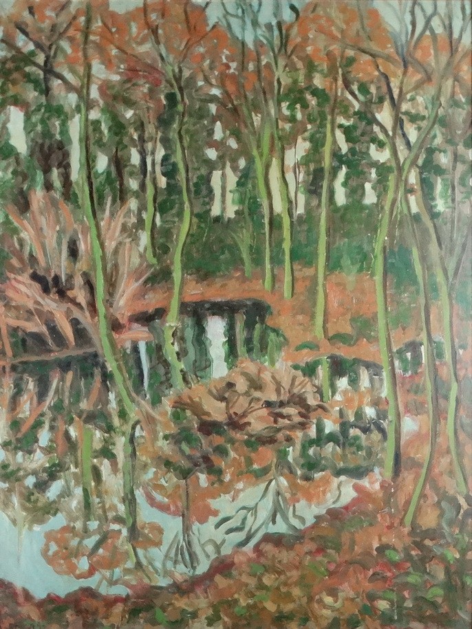 Weisz Zsuzsanna (1925 - 2017): Víz a kertben, 1982