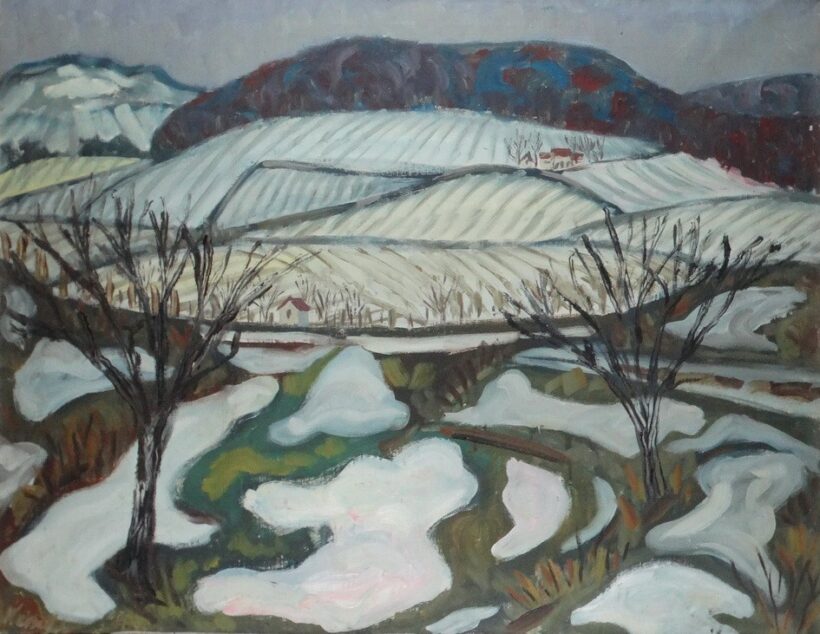 Weisz Zsuzsanna (1925 - 2017): Téli Balaton 3., 1970 ("Magyar történelmi borvidékek" sorozat)
