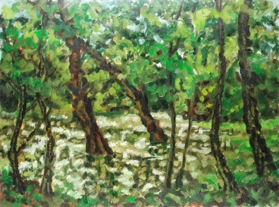 Weisz Zsuzsanna (1925 - 2017): Víz-növény kompozíció, 1981-82