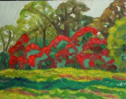 Weisz Zsuzsanna (1925 - 2017): Vöröslő fák, 1976