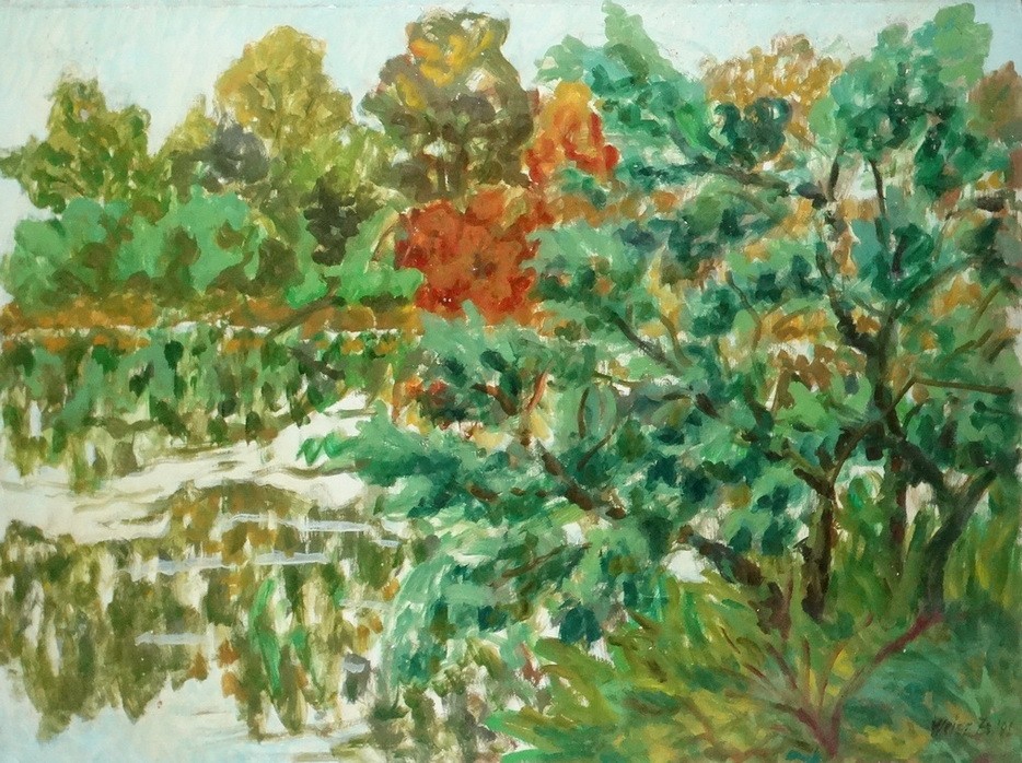 Weisz Zsuzsanna (1925 - 2017): Színek-formák a Rábánál, 1981