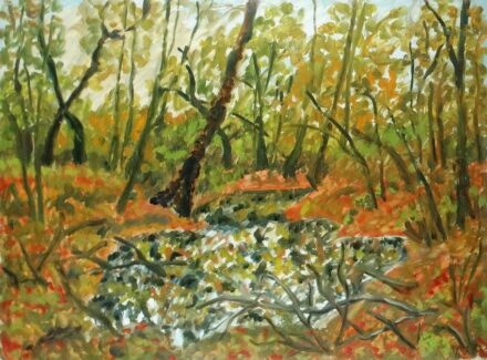 Weisz Zsuzsanna (1925 - 2017): Erdei pocsolya, 1980