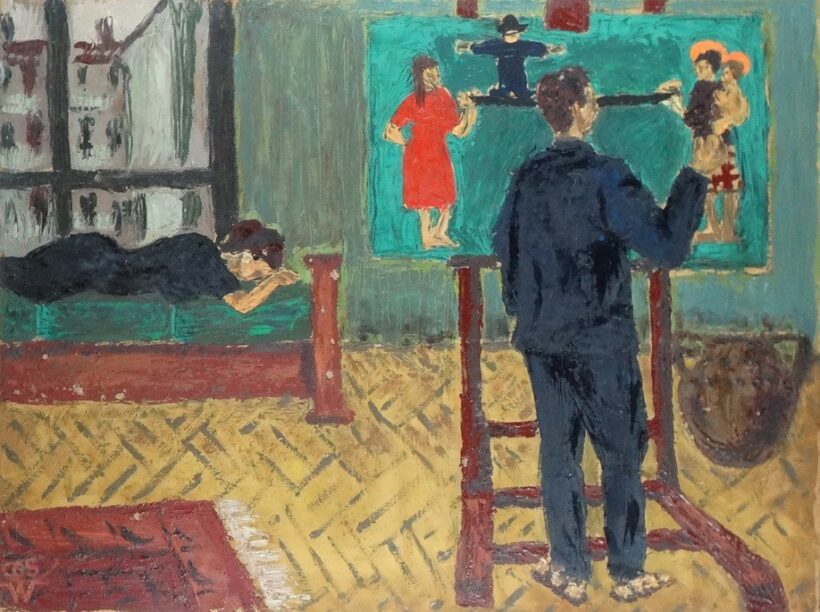 Weisz Zsuzsanna (1925 - 2017): Kompozíció (Festő), 1965