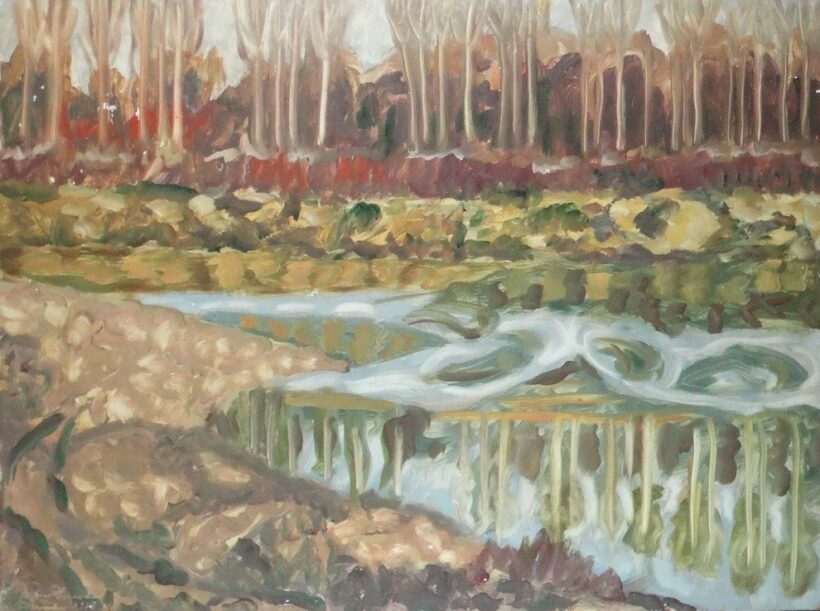 Weisz Zsuzsanna (1925 - 2017): Zsennyei táj 7., 1973