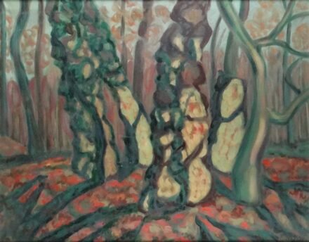 Weisz Zsuzsanna (1925 - 2017): Göcsörtös fák, 1974
