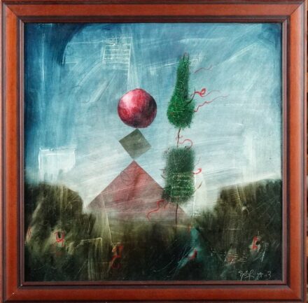 Győrfi András (1964): Piramis almával, 2003