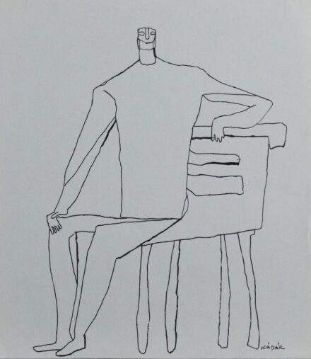 Kádár György (1912 - 2002): Ülő férfi, 1968