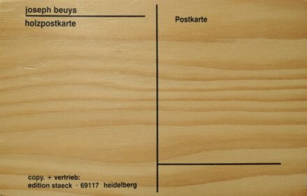 Joseph Beuys (1921-1986): Holzpostkarte