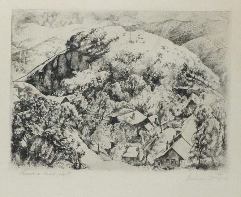 Szőnyi István (1894 - 1960): Házak a domb alatt