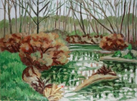 Weisz Zsuzsanna (1925 - 2017): Nyári erdő, 1986