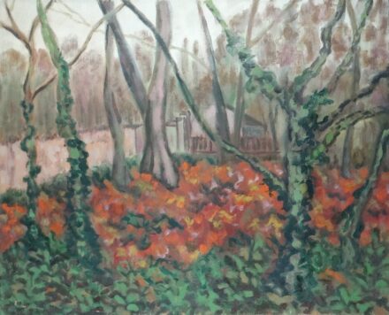 Weisz Zsuzsanna (1925 - 2017): Hátul a kertben, 1979.