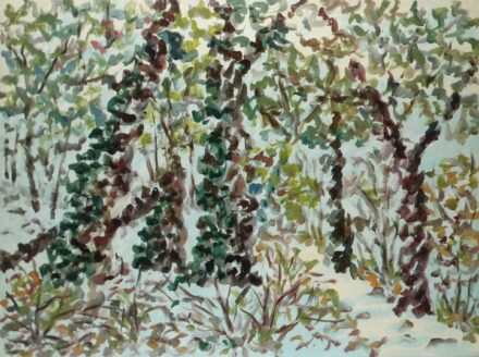 Weisz Zsuzsanna (1925 - 2017): Hó a kertben, 1980