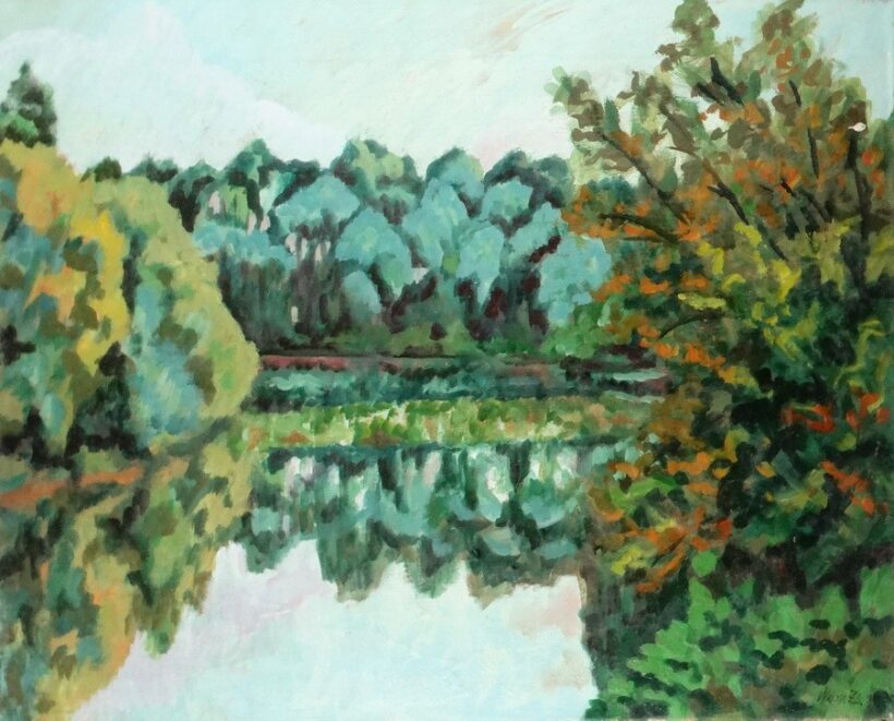 Weisz Zsuzsanna (1925 - 2017): Dőlt fa a Rábánál, 1987.