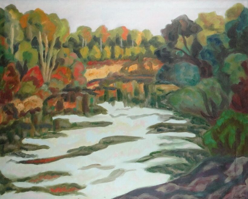 Weisz Zsuzsanna (1925 - 2017): Őszi folyókanyar, 1976.