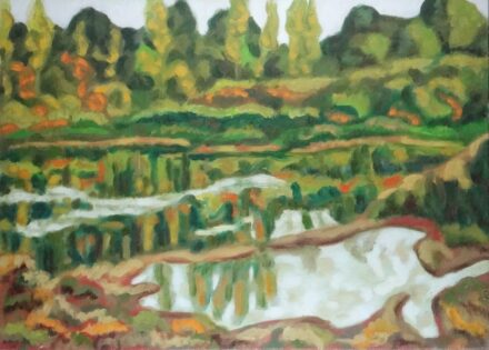 Weisz Zsuzsanna (1925 - 2017): Őszi folyópart, 1976.