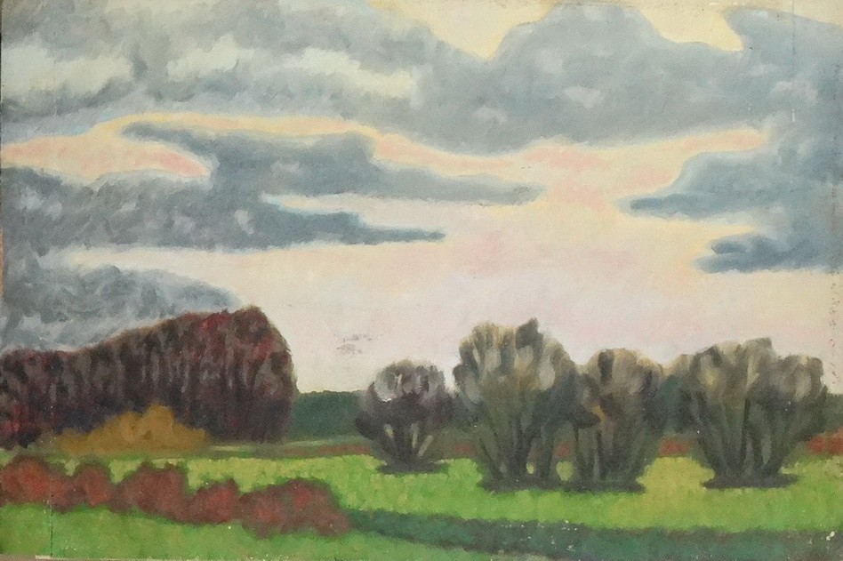 Weisz Zsuzsanna (1925 - 2017): Felhős táj, 1977.