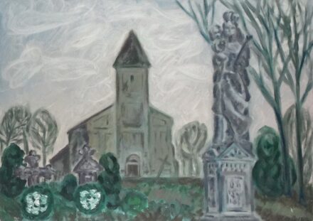 Weisz Zsuzsanna (1925 - 2017): Rábatöttösi templom, 1972.