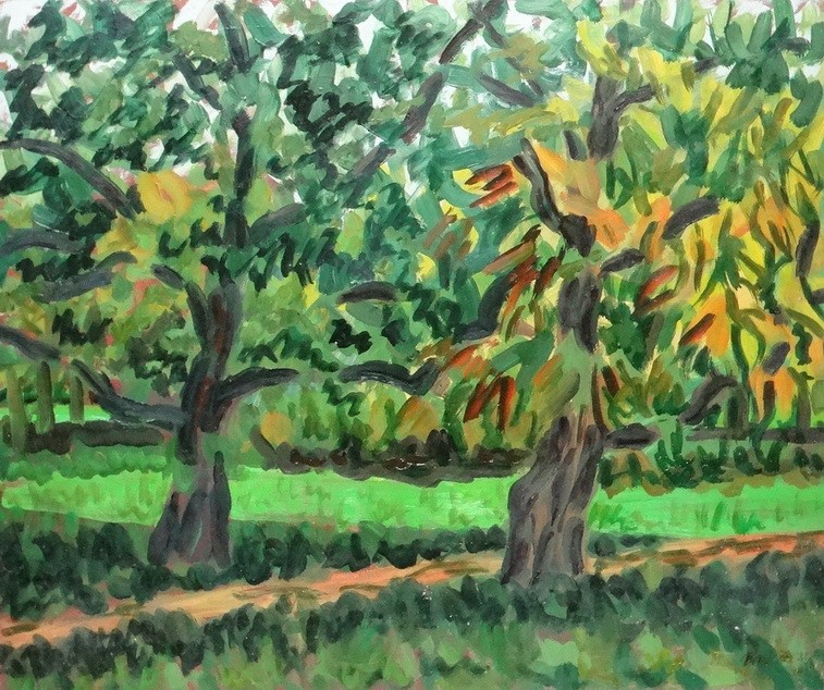 Weisz Zsuzsanna (1925 - 2017): Két fa, 1988.