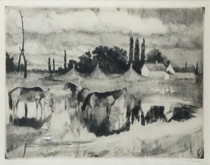Bencze László (1907-1992): Lófürösztés