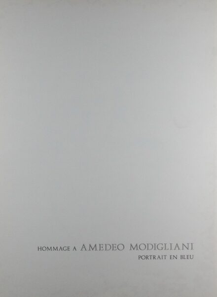 Elmyr de Hory, Hory Elemér: Hódolat Modiglianinak, Kék portré