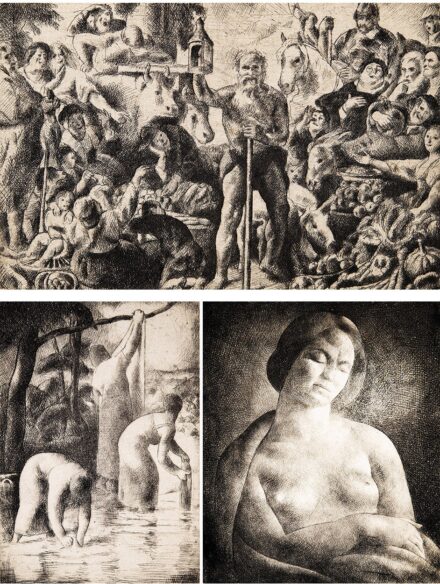 Patkó Károly (1895-1941): Diogenes igaz embert keres (Jacob Jordaens után), 1922, Pataknál, Félakt, 1923