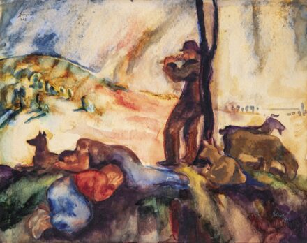 Szőnyi István (1894-1960): Furulyaszó, 1923