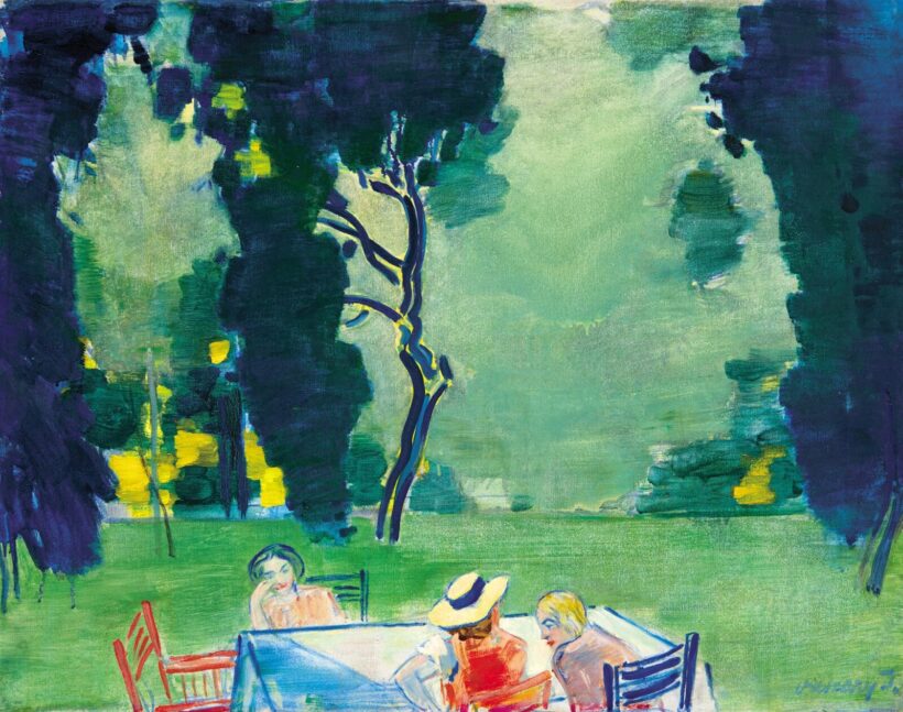 Vaszary János (1867-1939): Parkban, 1930 körül