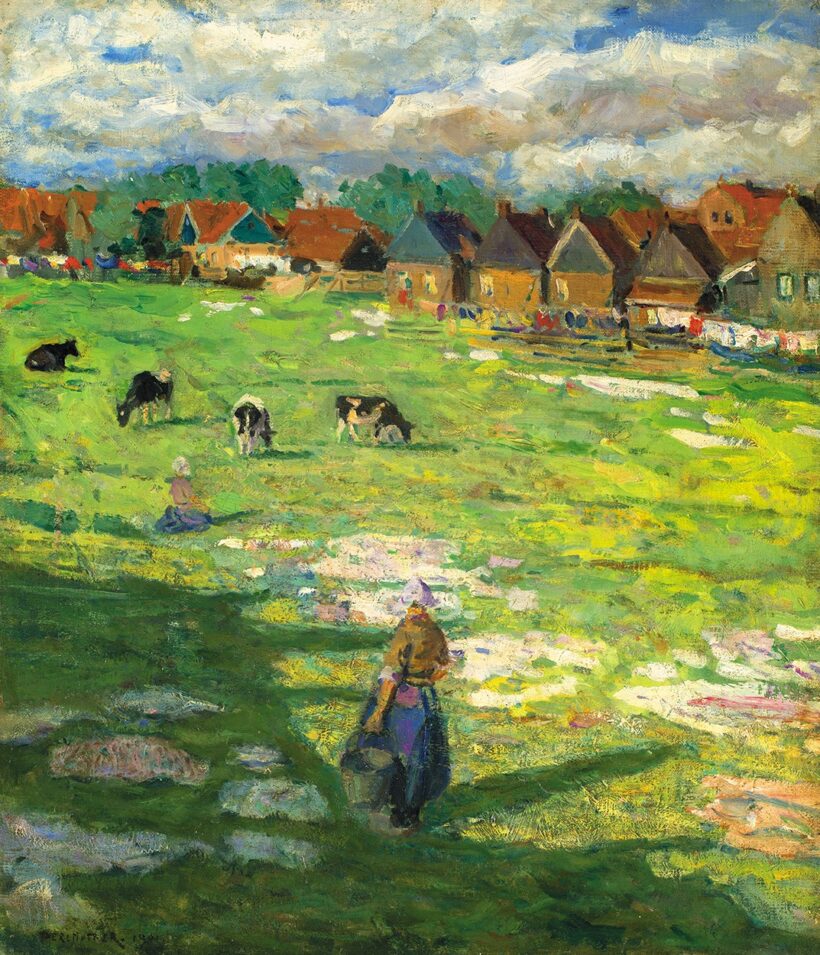 Perlmutter Izsák: Holland táj, 1901