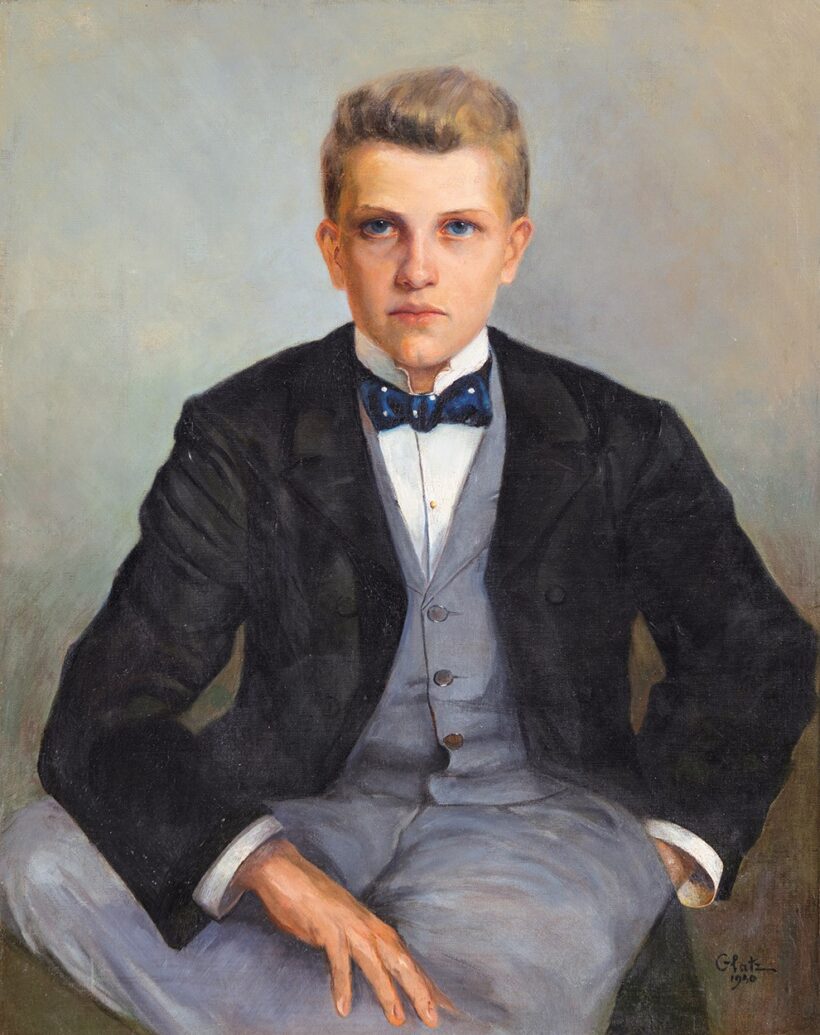 Glatz Oszkár (1872-1958): Fiatal férfi portréja, 1940