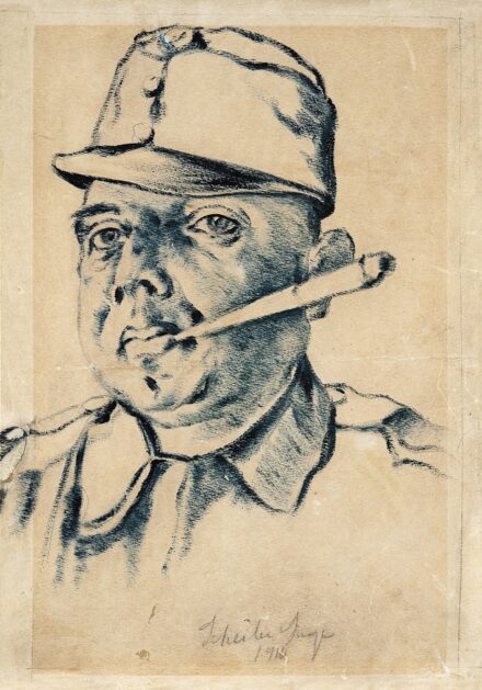 Scheiber Hugó (1873-1950): Első világháborús önarckép, 1916