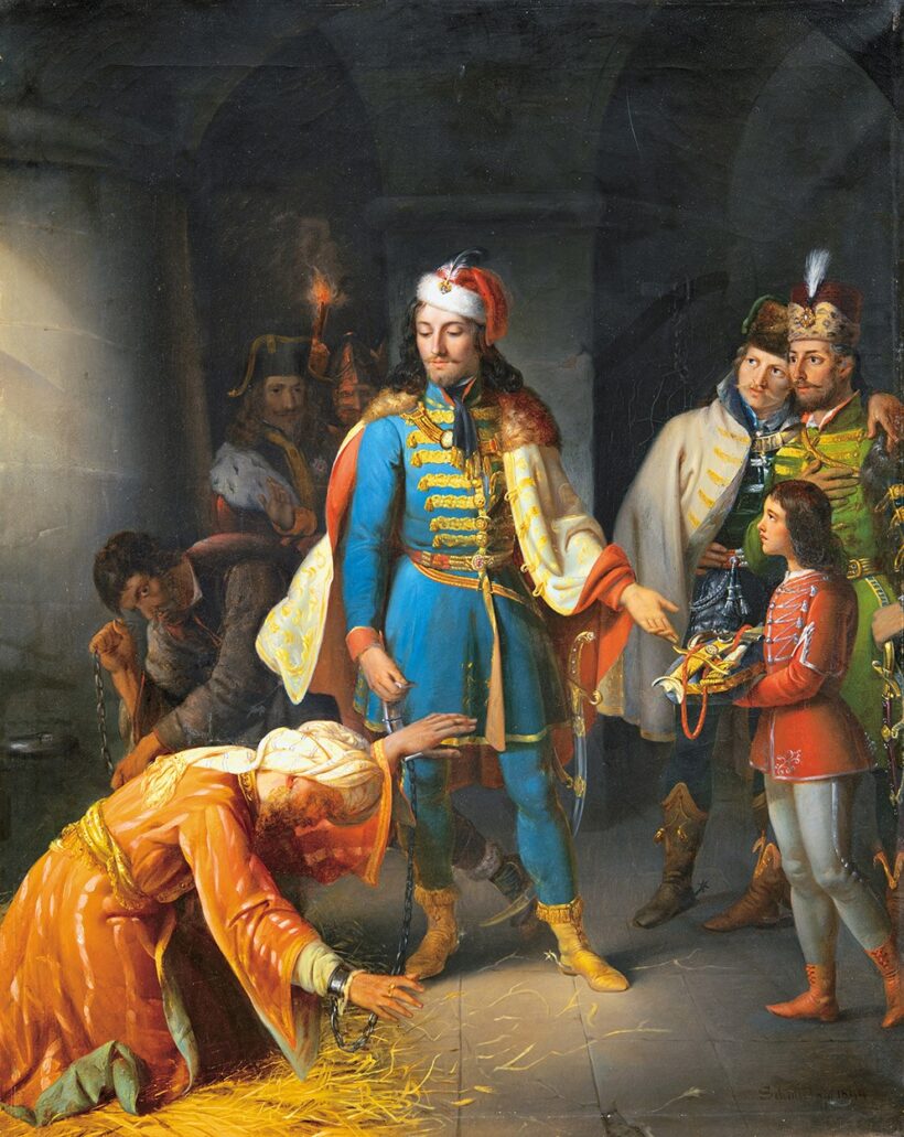 Schmidt József (1810-1875): Szapáry szabadon bocsájtja a törököt, 1844