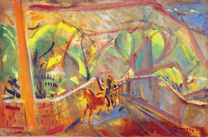 Márffy Ödön (1878-1959): Tájkép híddal