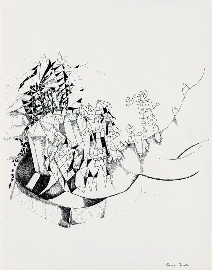 Rozsda Endre (1913-1999): Esti séta, Promenade du Soir, Paris, 1976