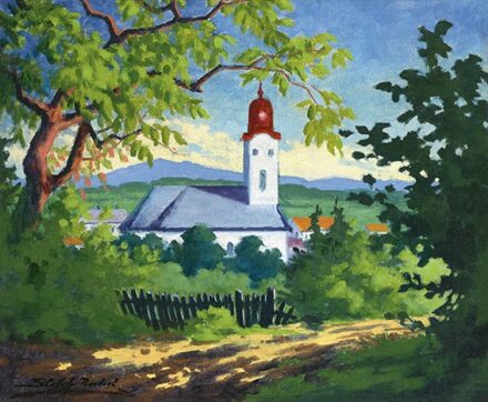 Sztelek Norbert:  Nagybánya látképe, 1930 körül
