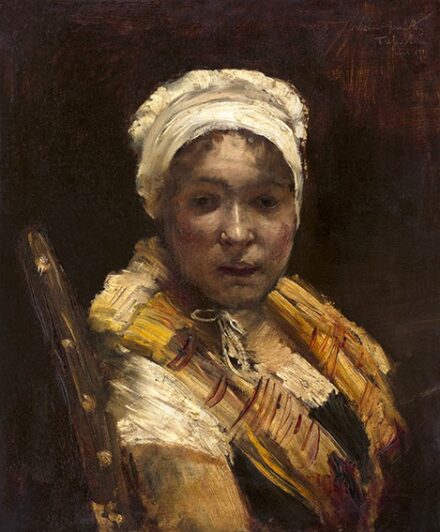 Norbert Gœneutte:  Fehér főkötős lány, 1881