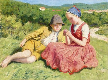 Glatz Oszkár:  Gyerekek a domboldalon, 1941