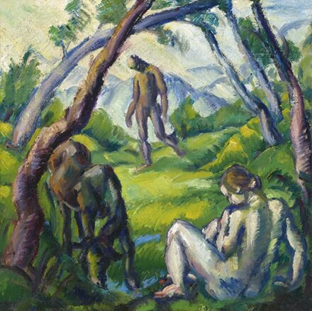 Derkovits Gyula:  Forrásnál (Aranykor), 1921