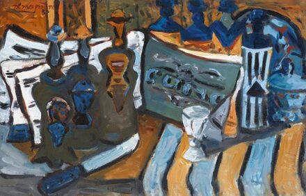 Nemes Endre:  Csendélet (Hommage á Braque), 1933