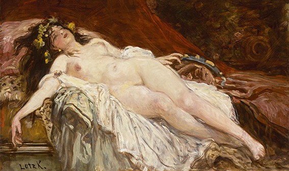 Lotz Károly: Álom (Alvó Bacchánsnő)