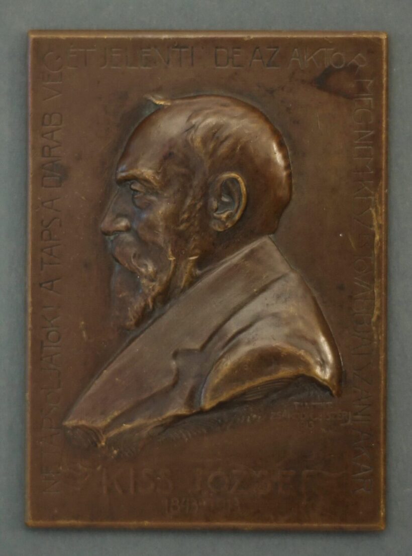 Zsákodi Csiszér János (1883 - 1953): Kiss József emlékérem, 1913 ("Ne tapsoljatok!..")