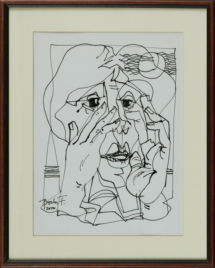 Bodri Ferenc (1943): Férfifej, 2006 - Image 2