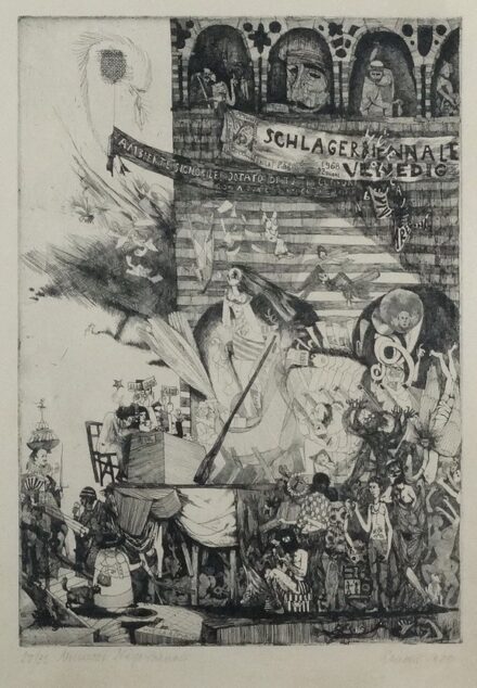Kondor Béla (1931-1972): Velencei sláger biennálé, 1969.
