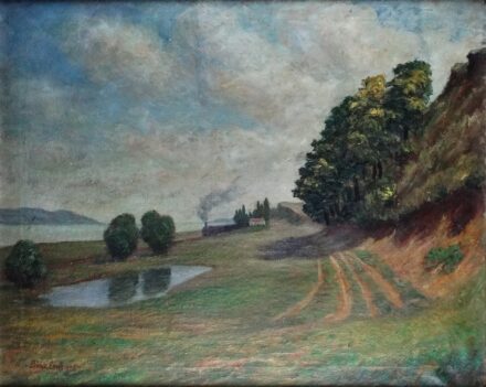 Bánk Ernő (1883 - 1962): Balatonpart Földvár felé, 1926