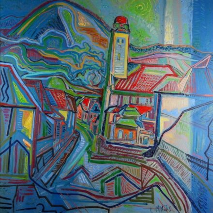 Kozma István (1937): Nagybányai táj, 2012.