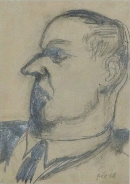 Pór Bertalan (1880 - 1964): Férfiportré, 1958