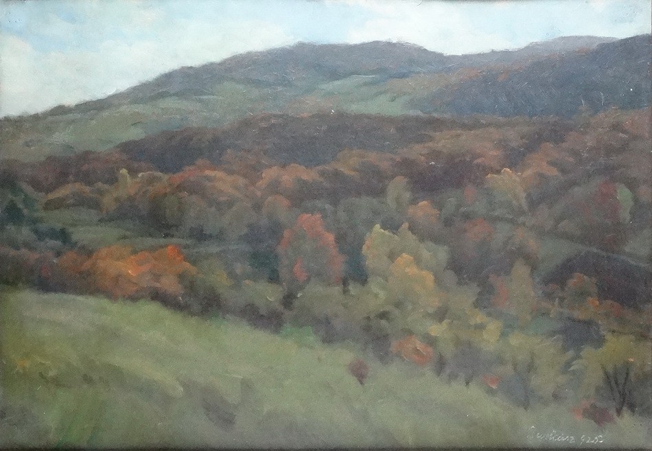 Barkász Lajos (1884-1960): Dombos táj 1926.