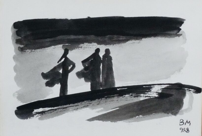 Borsos Miklós (1906 - 1990): Három nőalak, 1988